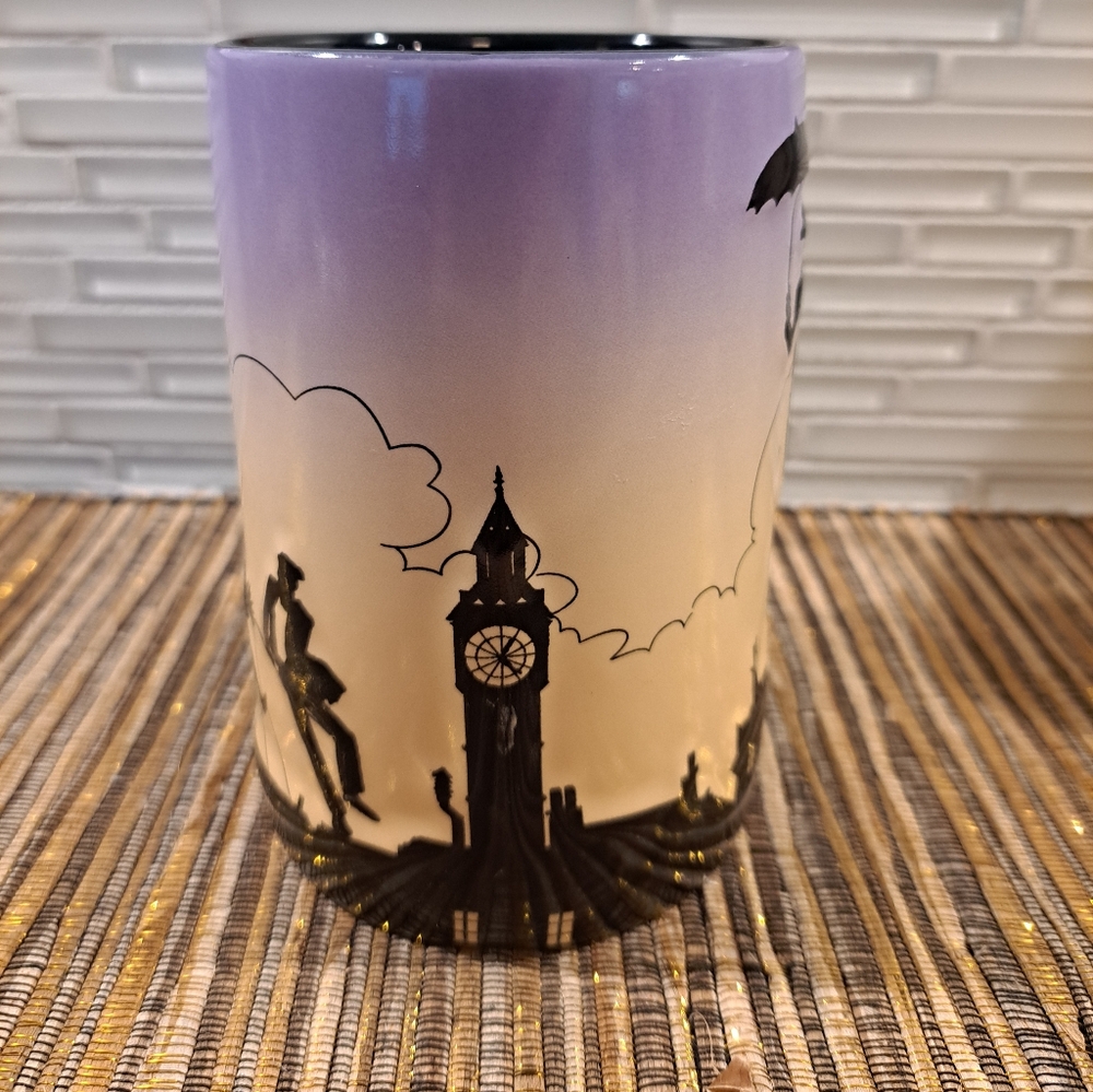 Disney Parks Mary Poppins Silhouette 3D Embossed Ceramic Coffee Tea Mug 16 Oz - Picture 2 of 6